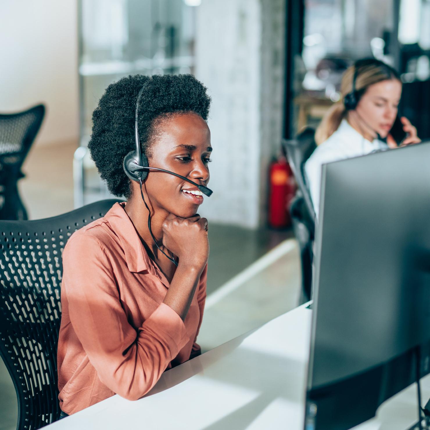 Woman providing Lenovo server support